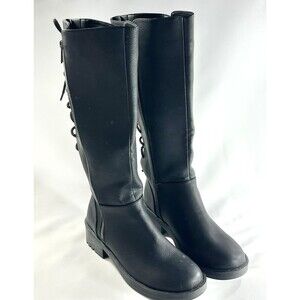 Women's Kensie Black 8.5 DERMOTT KS223550 Knee High Lace Up/Zip Up Boots